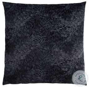 9332 Black Feathered Velvet 18" Pillow
