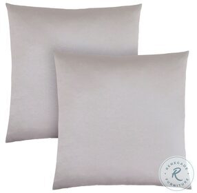 9337 Silver Satin 18" Pillow Set Of 2