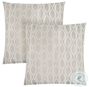 9345 Taupe Wave Pattern 18" Pillow Set Of 2