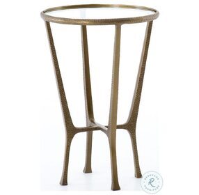 Creighton Aged Brass End Table