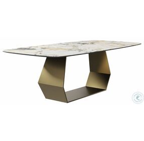 Ibiza Etoile De Rex Symphonie And Pearl Champagne 79" Dining Table