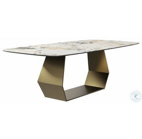 Ibiza Etoile De Rex Symphonie And Pearl Champagne 87" Dining Table