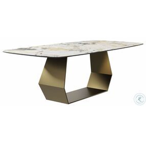 Ibiza Etoile De Rex Symphonie And Pearl Champagne 95" Dining Table