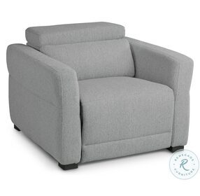 Isla Gray Power Recliner with Power Headrest And Footrest