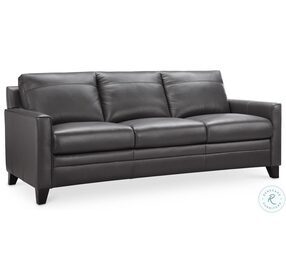 Flexton Charcoal Leather Sofa
