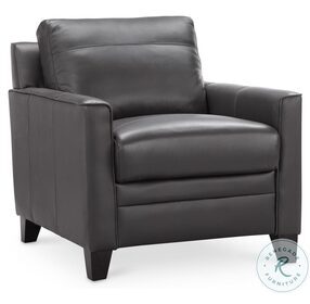 Flexton Charcoal Leather Chair