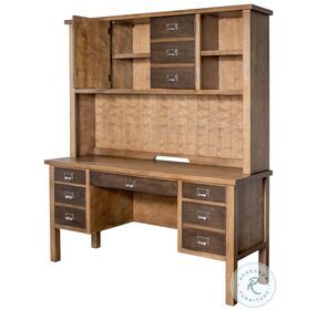 Heritage Hickory Credenza With Hutch