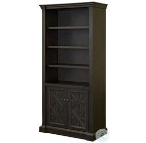 Kingston Dark Brown Bookcase With Doors