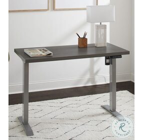 Electric Gray Adjustable Height Sit Stand Desk