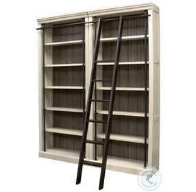 Toulouse Aged Chateau White 2 Piece Bookcase with Ladder