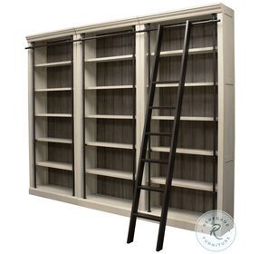 Toulouse Aged Chateau White 3 Piece Bookcase with Ladder