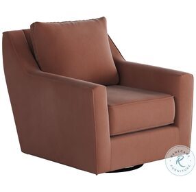 Bella Rose Rosewood Recessed Arm Swivel Glider Chair