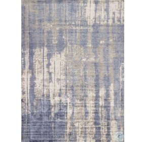 Indulge Grey And Blue Drizzle Large Rug