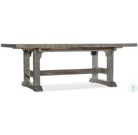 Beaumont Soft Grey 84" Rectangular Extendable Dining Table
