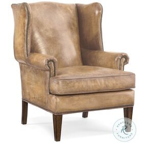 Blakeley Batiste Caramel Leather Club Chair
