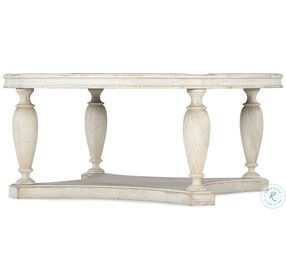 Traditions Soft White Round Cocktail Table