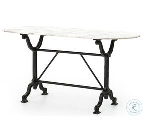 Ava Black And White Marble Writing Table