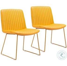 Joy Yellow Dining Chair Set of 2