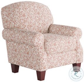 Clover Coral Round Arm Accent Chair