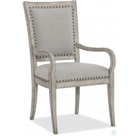 Boheme Gray Vitton Upholstered Arm Chair Set of 2
