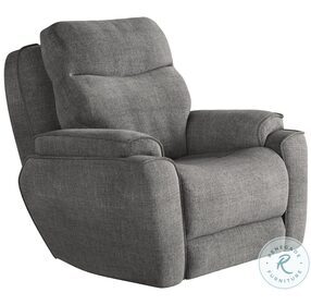 Show Stopper Smoke Rocker Recliner with Power Headrest and SoCozi Massage