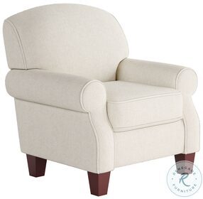 Sugarshack Off White Glacier Round Arm Accent Chair