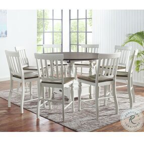 Joanna Ivory And Mocha Drop Leaf Counter Height Dining Room Set