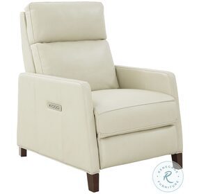 James Barone Parchment Leather Zero Gravity Power Recliner with Power Headrest And Lumbar