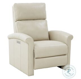 Jaxon Barone Parchment Leather Zero Gravity Power Recliner with Power Headrest And Lumbar