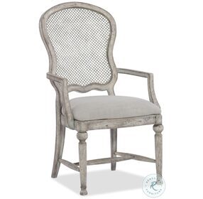 Boheme Antique Gray White Gaston Metal Back Arm Chair Set Of 2