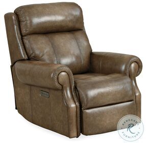 Brooks Premium Tianran Nature Leather Power Recliner With Power Headrest