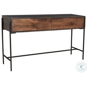 Tobin Charcoal And Light Brown Console Table