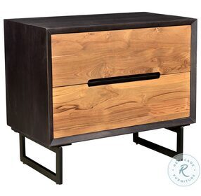 Vienna Natural And Charcoal Nightstand