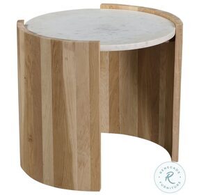Dala Natural And White Side Table
