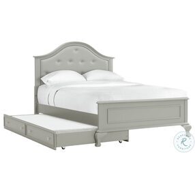 Jenna Gray Full Upholstered Panel Bed With Trundle