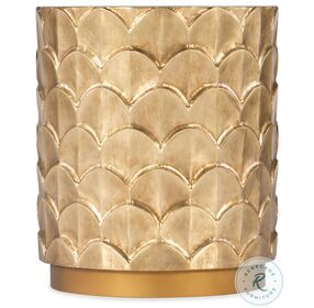 Gail Gold Scalloped Round Accent Table