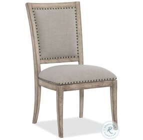Boheme Antique Gray White Vitton upholstered Side Chair Set Of 2