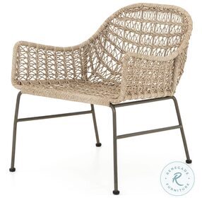 Bandera Vintage White Outdoor Woven Club Chair