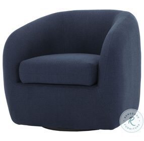 Maurice Blue Swivel Accent Chair