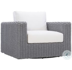 Capri White Outdoor Swivel Chair