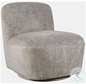 Josie Gray Upholstered Swivel Accent Chair