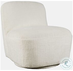 Josie Snow Upholstered Swivel Accent Chair