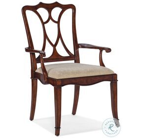 Charleston Sand And Brown Arm Chair Set Of 2