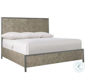 Highland Park Morel And Glazed Silver Milo King Panel Bed