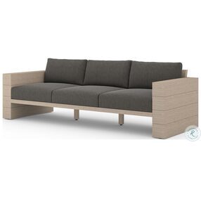 Leroy 96" Brown And Charcoal Outdoor Sofa