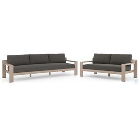 Monterey Charcoal And Washed Brown Outdoor Conversation Set