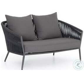 Porto Charcoal And Bronze 57" Outdoor Sofa