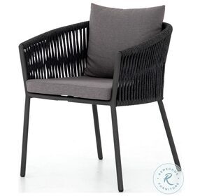 Porto Charcoal And Bronze Outdoor Dining Chair