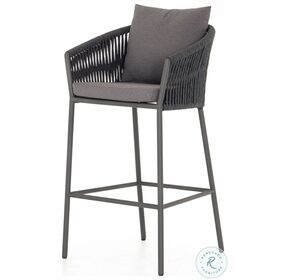 Porto Charcoal And Bronze Outdoor Bar Stool