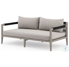 Sherwood Stone Gray and Weathered Gray Outdoor Loveseat